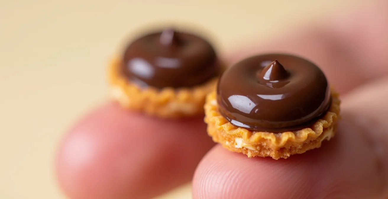 Gros plan sur des mignardises parfaitement calibrées pour une dégustation en une bouchée