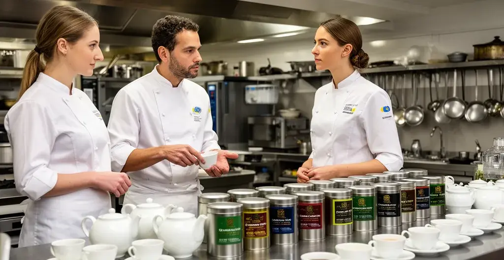 Formation service thé pour équipe de restaurant autour d'une sélection