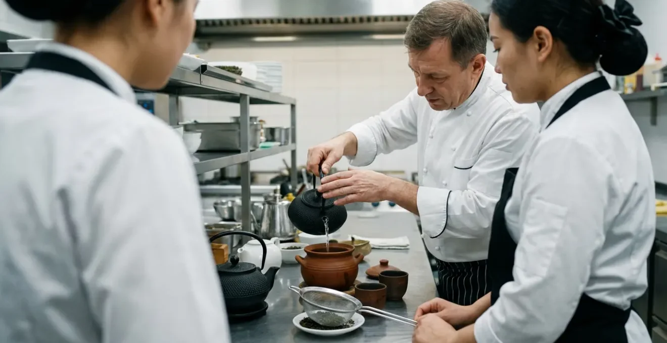 Formation au service du thé en cuisine professionnelle, transmission expertise