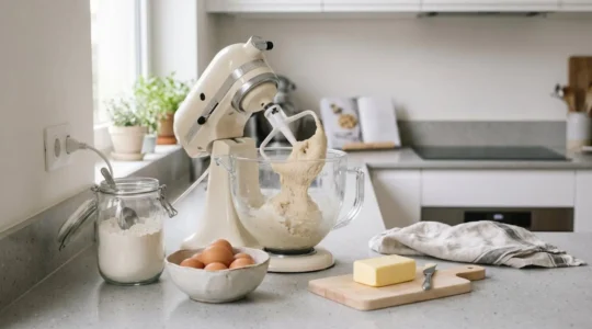 robot-patissier-en-fonctionnement-cuisine-moderne-ingredients-patisserie